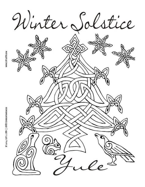 Experience the enchantment of Pagan Yule through coloring pages